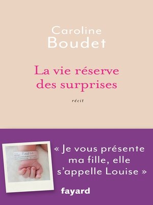 cover image of La vie réserve des surprises